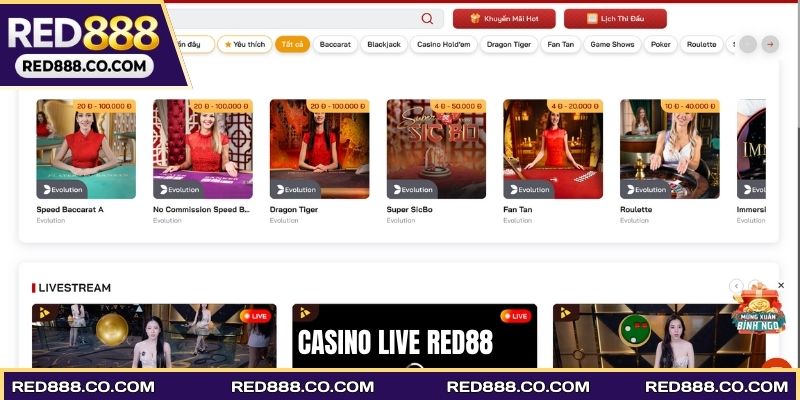 Casino Live RED88