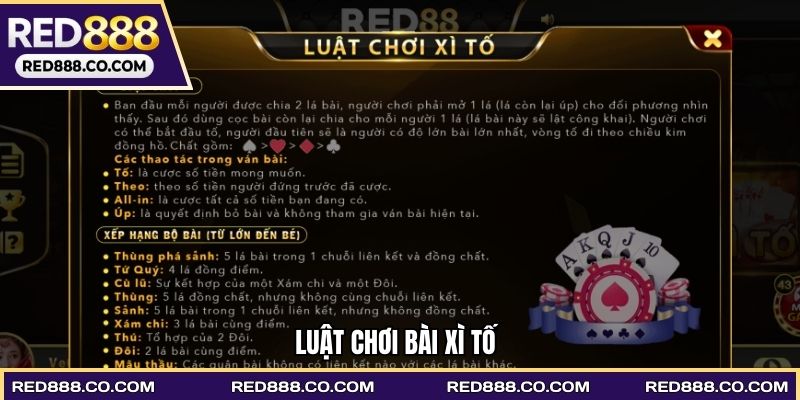 Luật chơi Bài Xì Tố