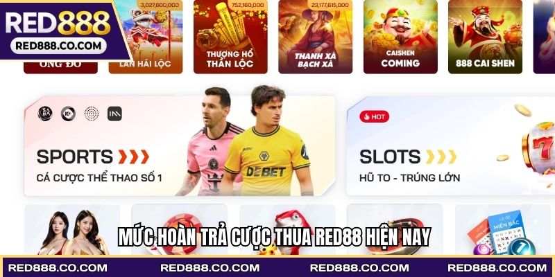 Mức hoàn trả cược thua Red88 hiện nay