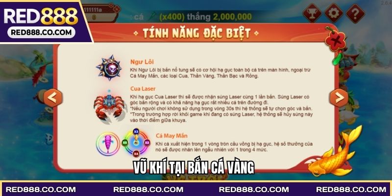 Vũ khí tại Bắn cá vàng